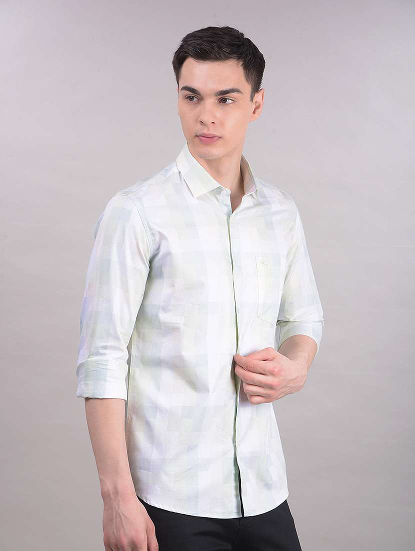 men printed long sleeve slim fit casual shirt - 22335743 -  Standard Image - 2
