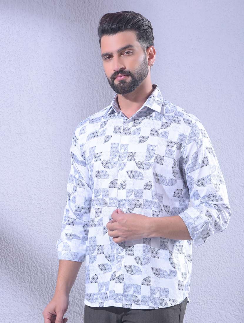men striped long sleeve slim fit casual shirt - 22335769 -  Standard Image - 2