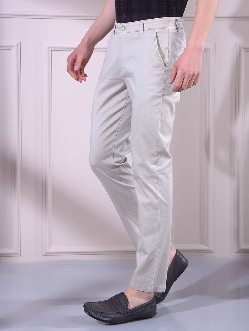 men solid mid rise chinos casual trouser - 22335913 -  Standard Image - 2