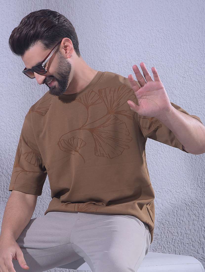 men printed short sleeve oversized t-shirt