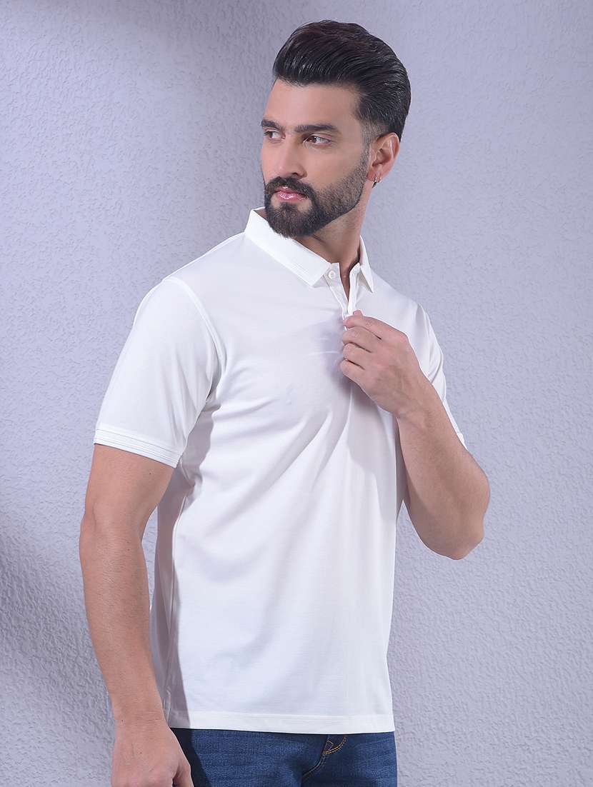 men solid short sleeve regular fit polo t-shirt - 22335948 -  Standard Image - 2