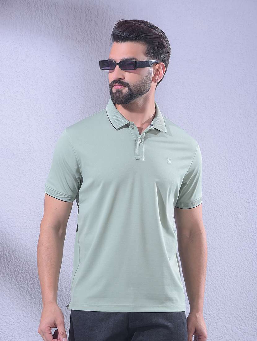 men solid short sleeve regular fit polo t-shirt