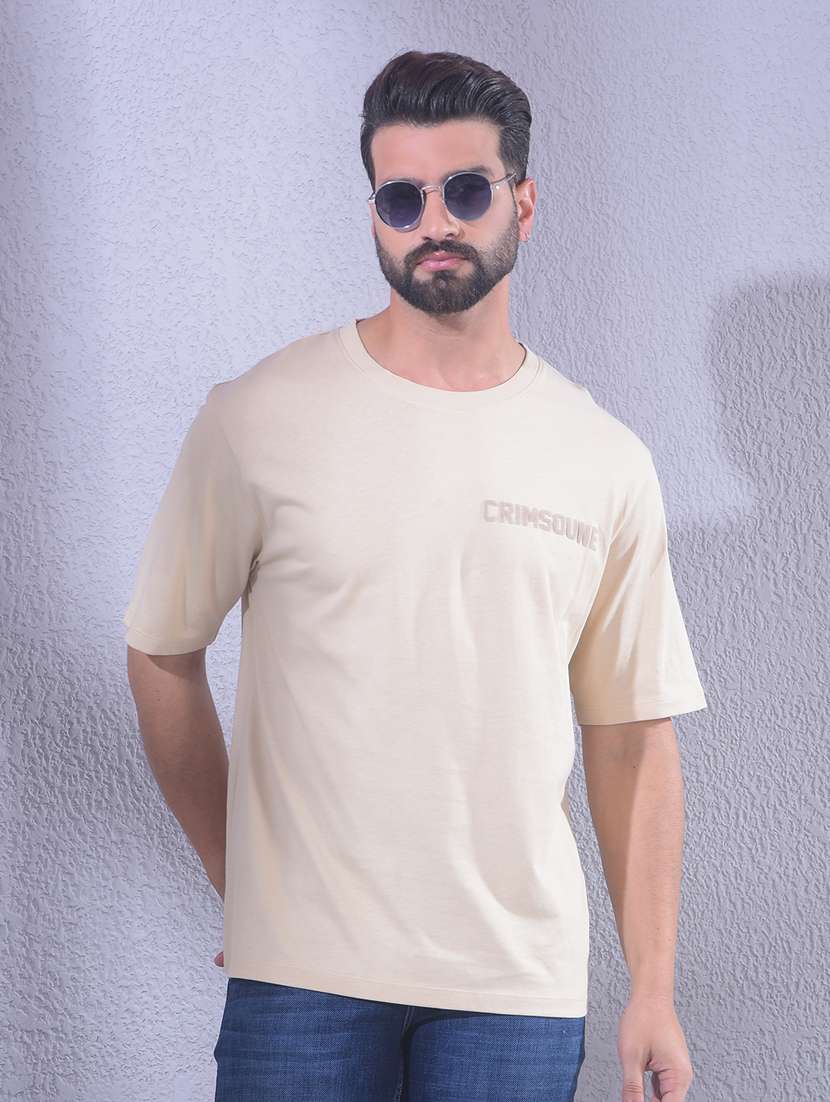 men logo print short sleeve oversized t-shirt