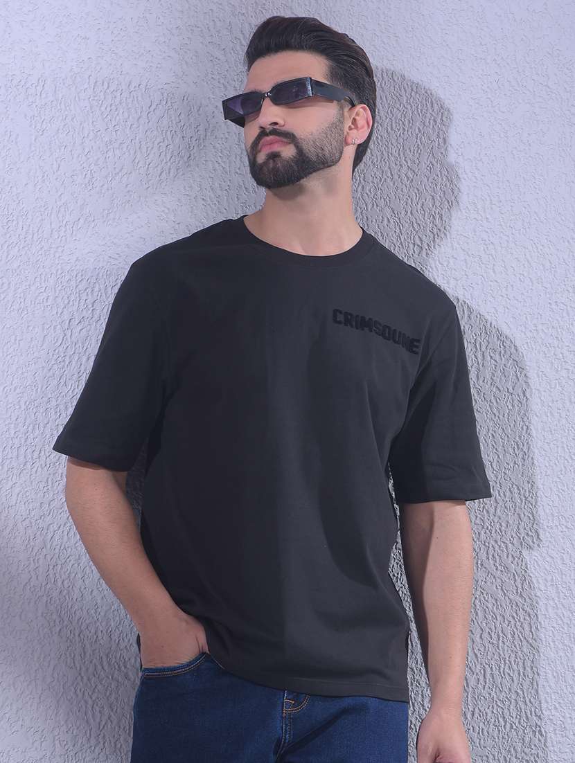 men logo print short sleeve oversized t-shirt