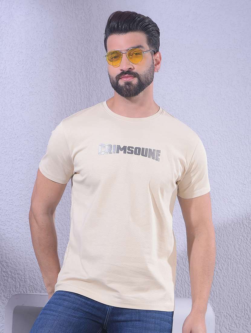 men typographic short sleeve slim fit t-shirt