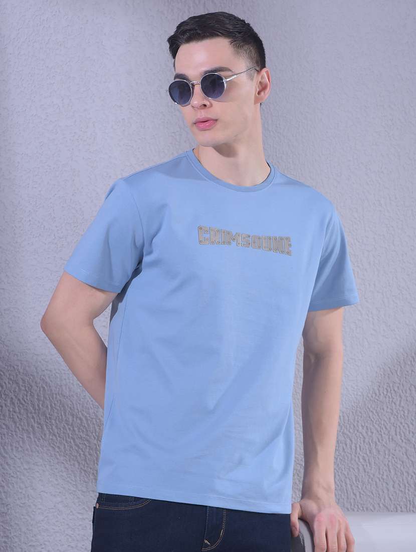 men typographic short sleeve slim fit t-shirt