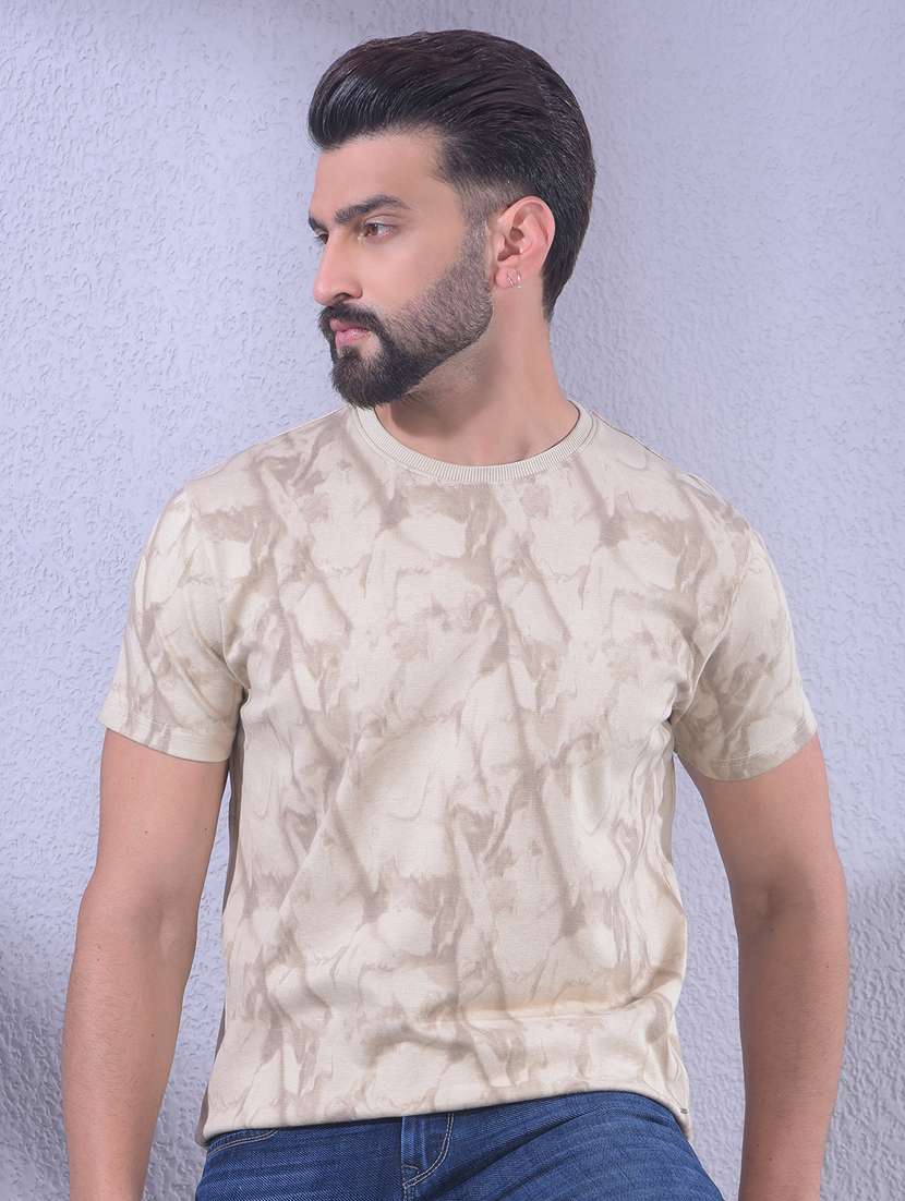 men printed short sleeve slim fit t-shirt