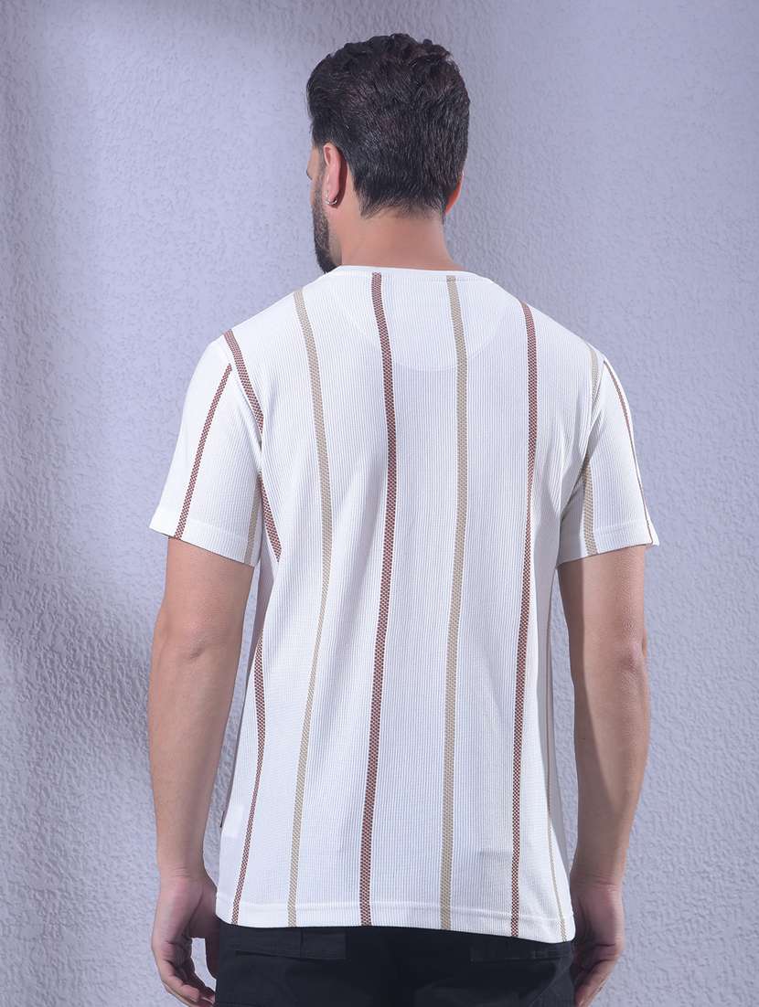 men striped short sleeve slim fit t-shirt - 22336025 -  Standard Image - 2