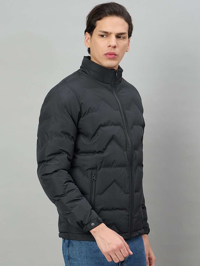men solid long sleeve puffer jacket - 22336149 -  Standard Image - 2