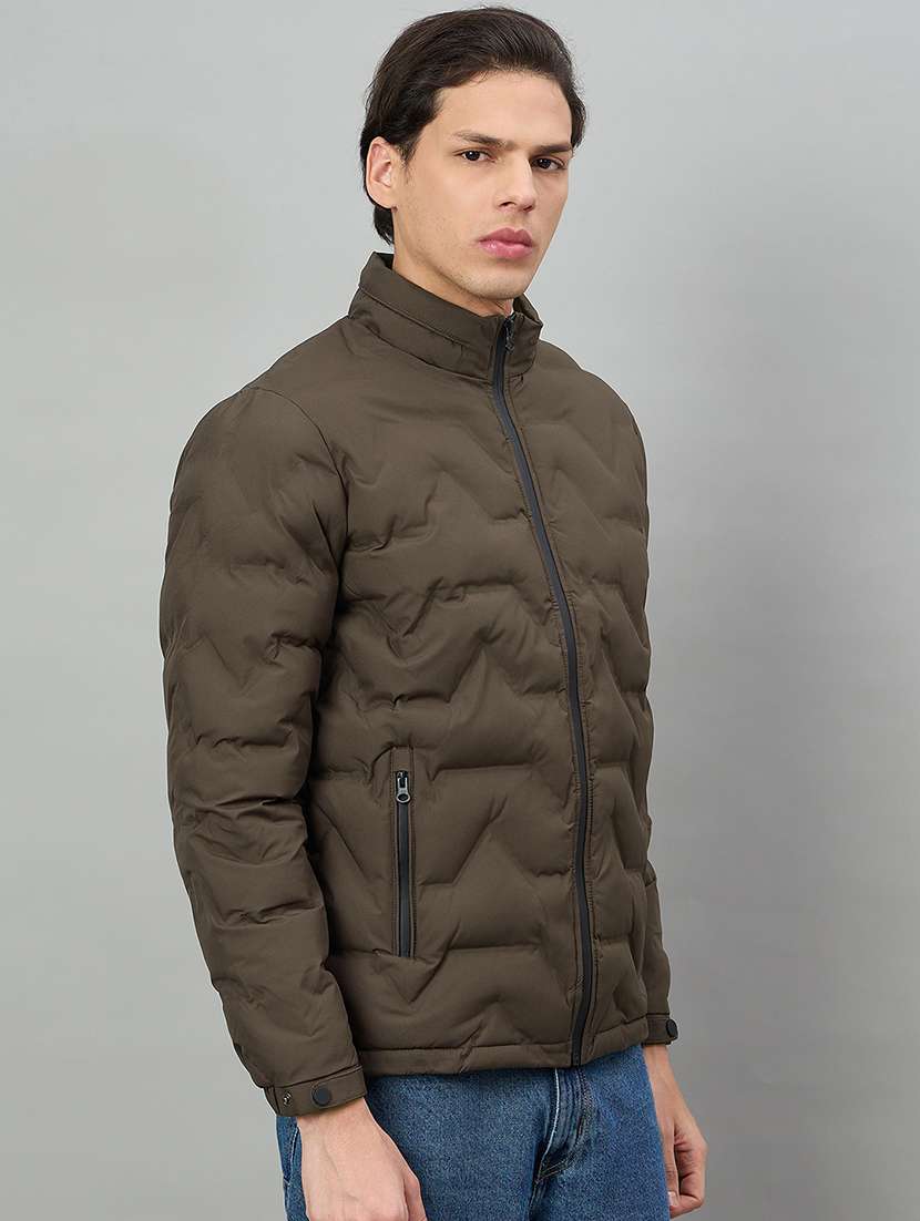 men solid long sleeve puffer jacket - 22336150 -  Standard Image - 2