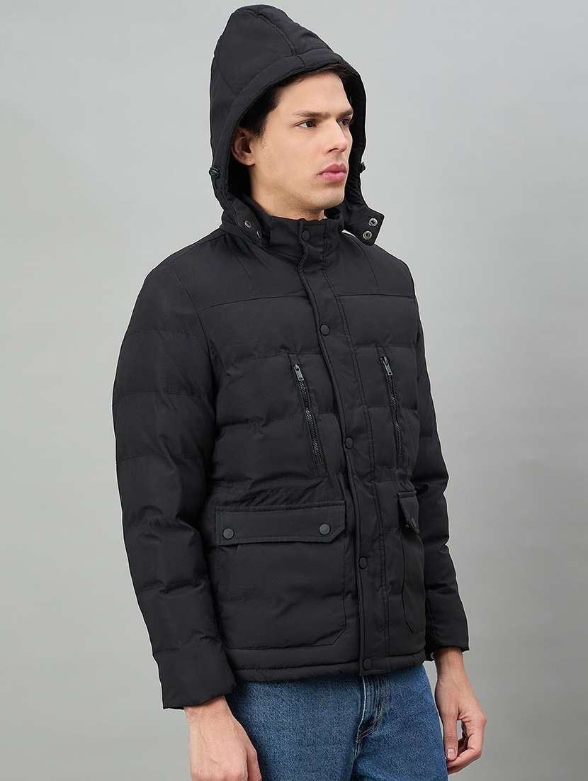 men solid long sleeve puffer jacket - 22336162 -  Standard Image - 2