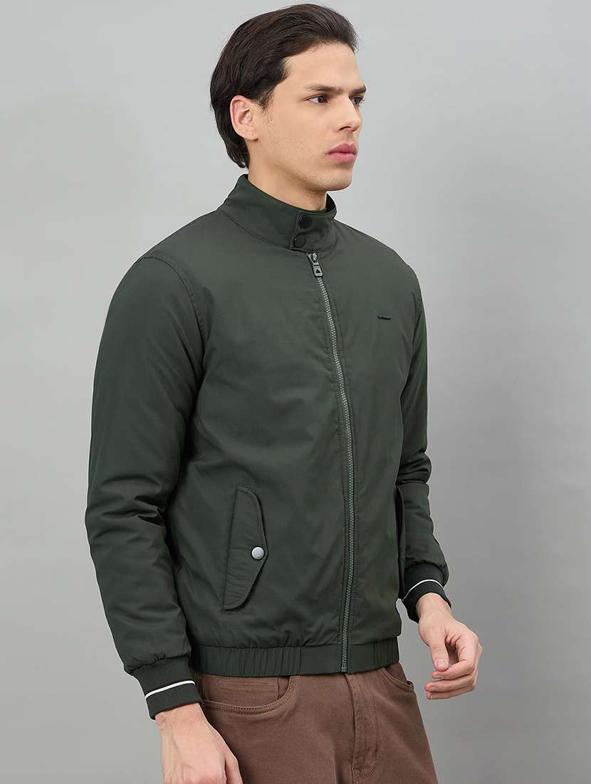 men solid long sleeve bomber jacket - 22336166 -  Standard Image - 2