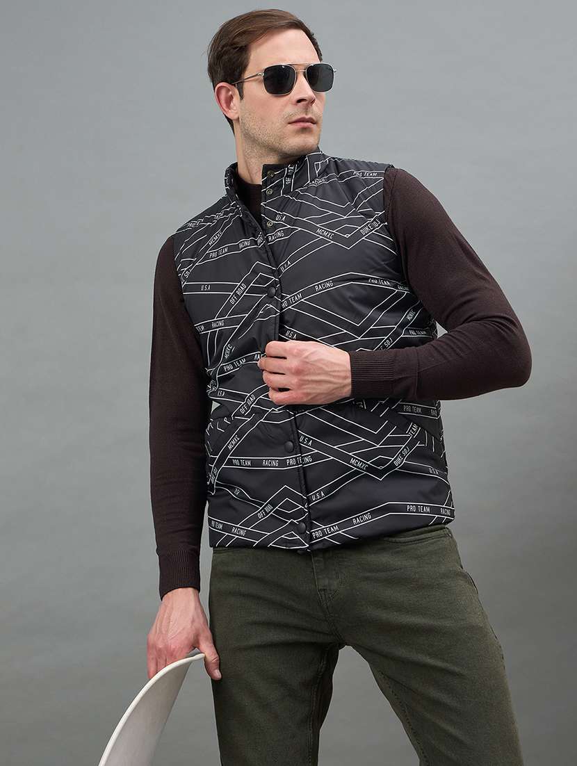 men printed sleeveless reversible bomber jacket - 22336169 -  Standard Image - 2