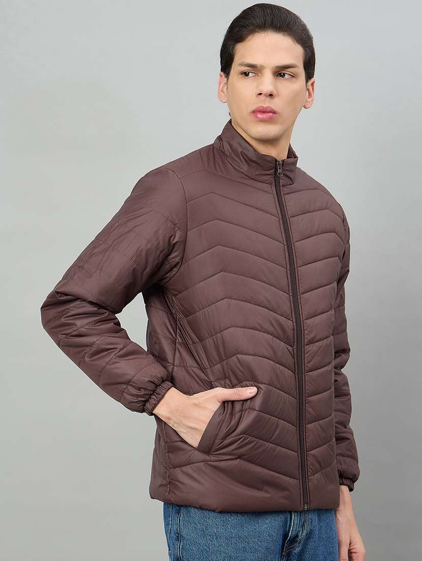 men solid long sleeve puffer jacket - 22336184 -  Standard Image - 2