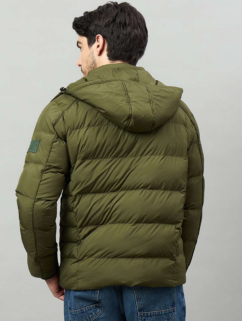 men solid long sleeve puffer jacket - 22336188 -  Standard Image - 2