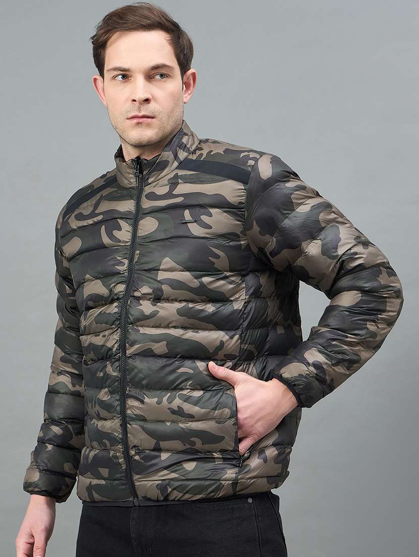 men camouflage long sleeve puffer jacket - 22336190 -  Standard Image - 2