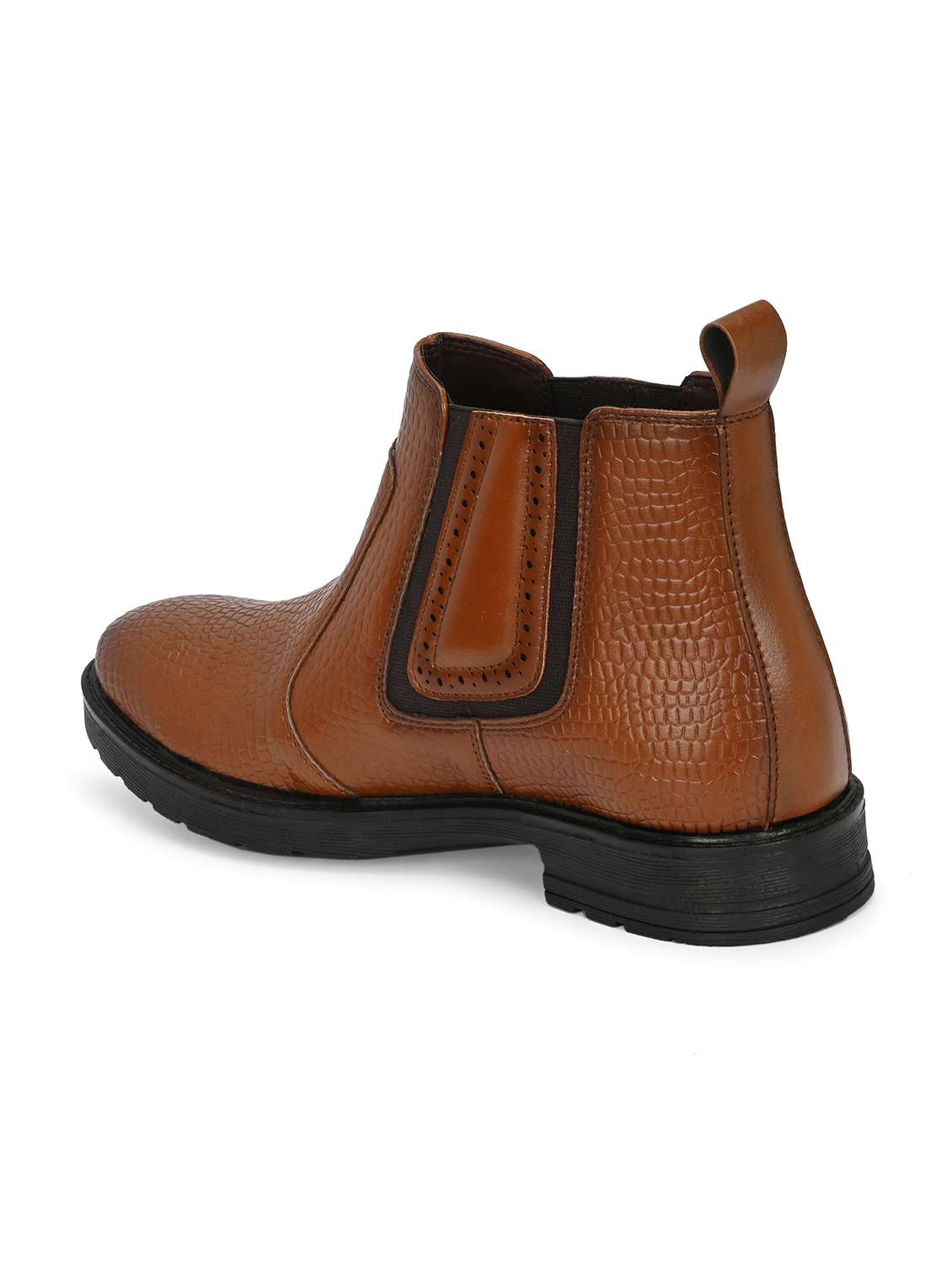 tan synthetic slip on boots - 22336387 -  Standard Image - 2