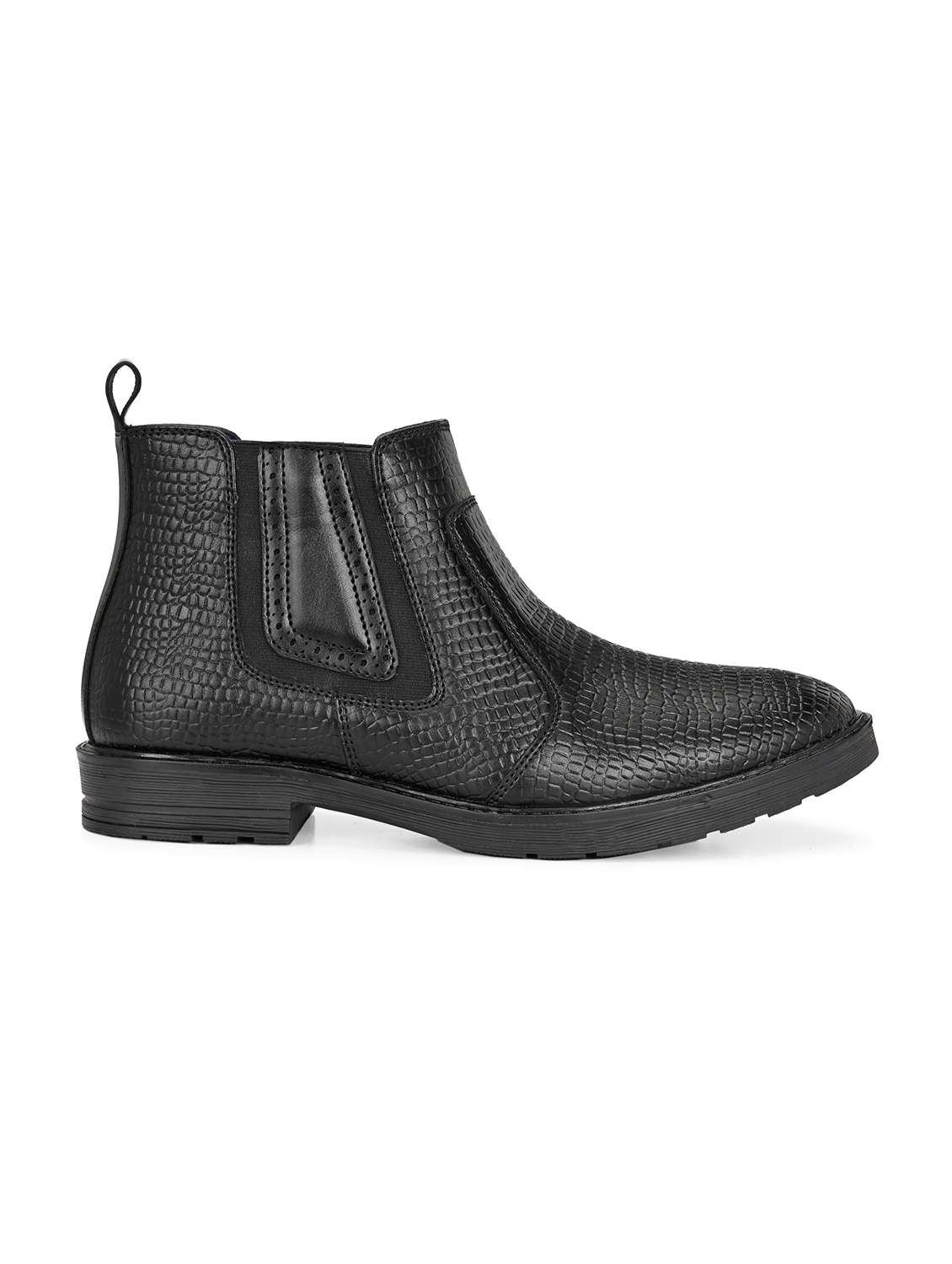 black synthetic slip on boots - 22336388 -  Standard Image - 2