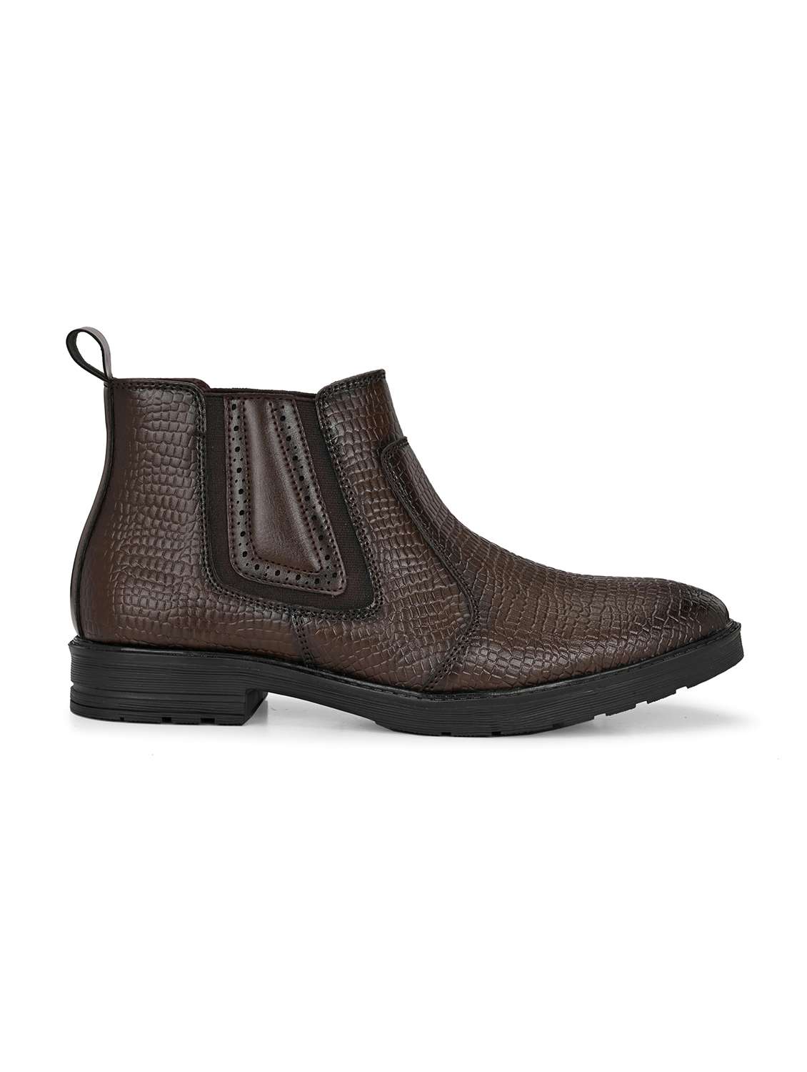 men brown slip on boot - 22336389 -  Standard Image - 2