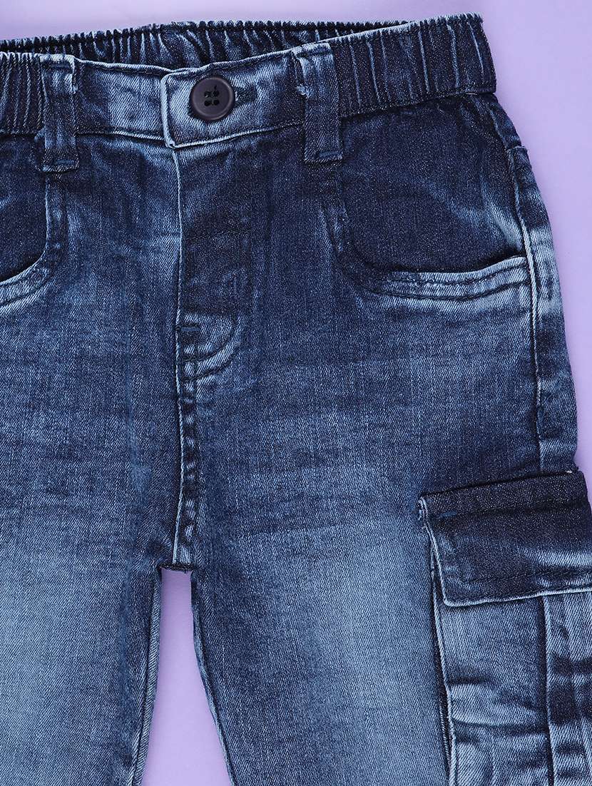 kids blue poly cotton plain jogger - 22336590 -  Standard Image - 2