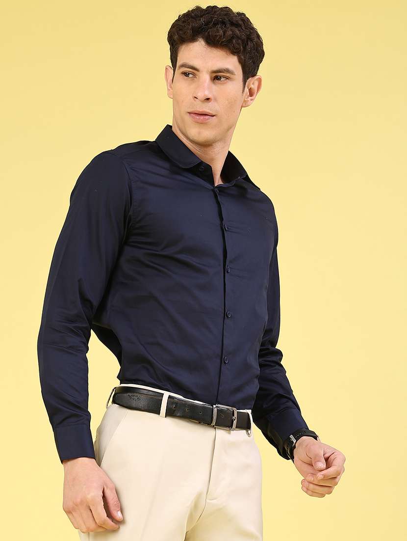 men solid long sleeve slim fit formal shirt - 22336629 -  Standard Image - 2