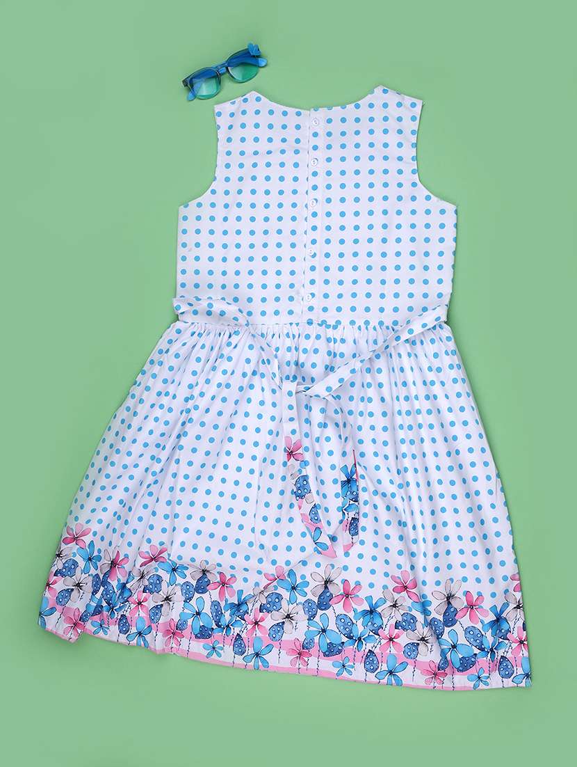 girls printed round neck frock - 22336692 -  Standard Image - 2