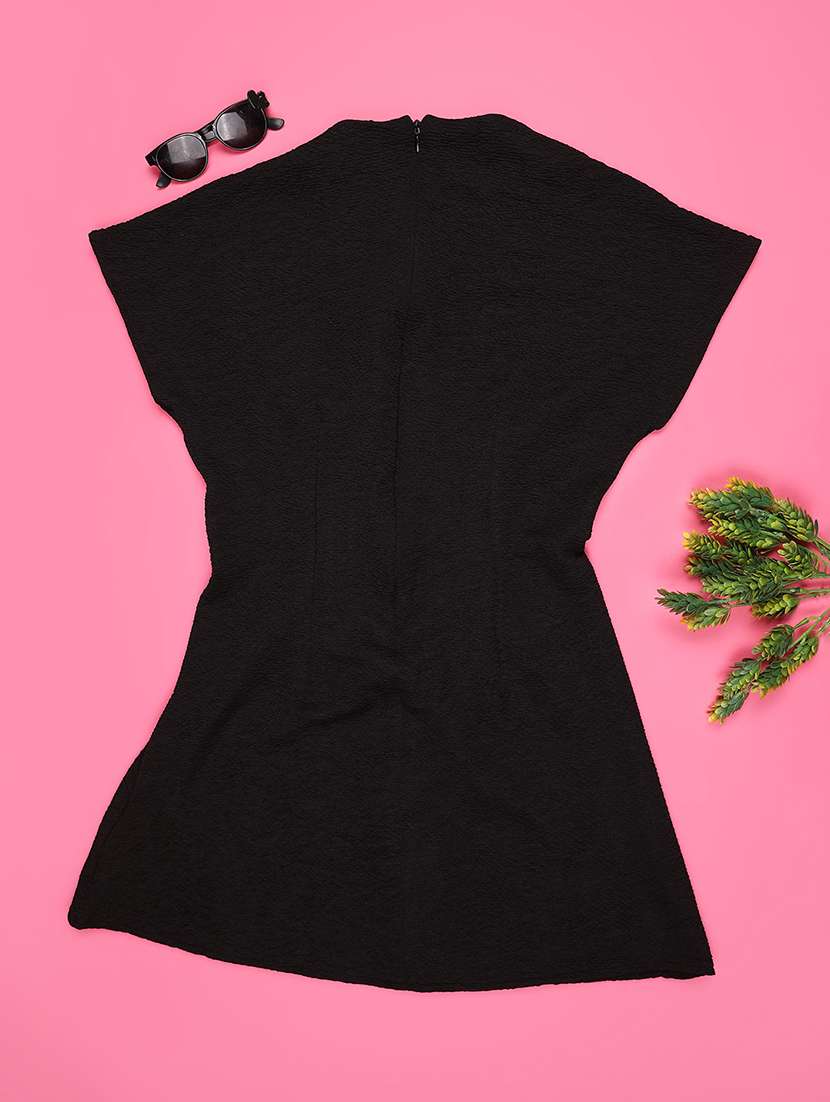 black cotton aline dress - 22336703 -  Standard Image - 2
