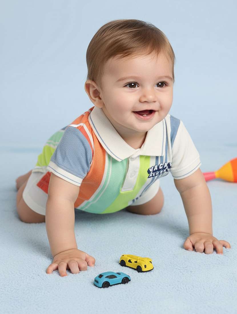 boys colourblocked short sleeves polo t-shirt