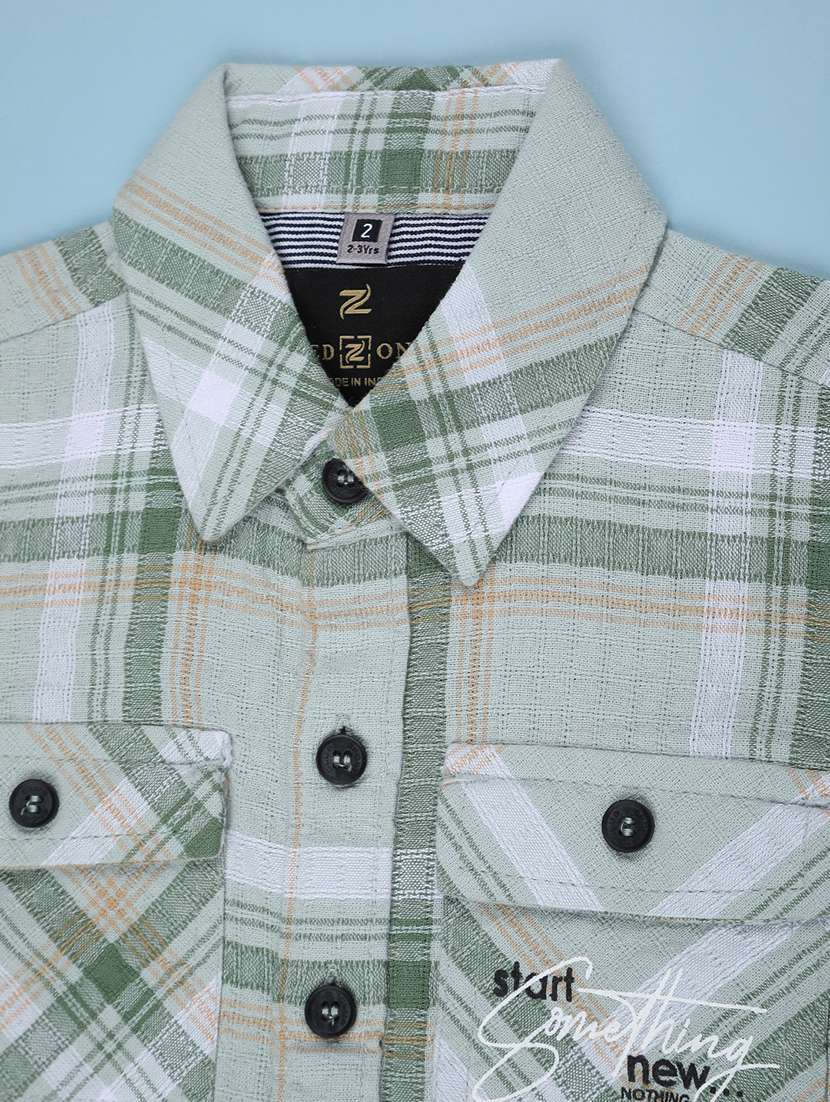 boys checkered long sleeve collared shirt - 22336761 -  Standard Image - 2