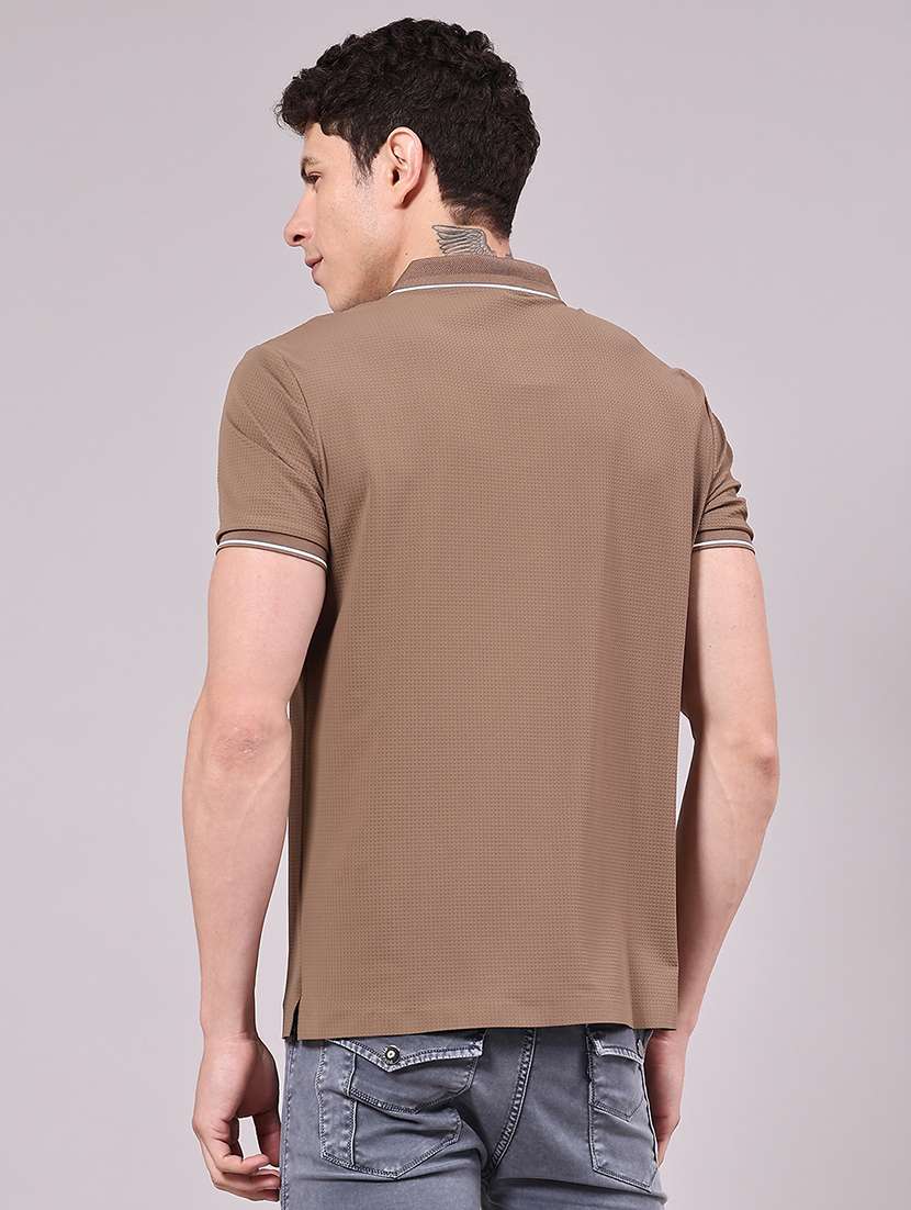 men solid short sleeve regular fit polo t-shirt - 22336811 -  Standard Image - 2