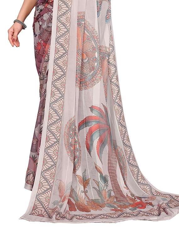 women printed casual wear saree with blouse - 22337231 -  Standard Image - 2