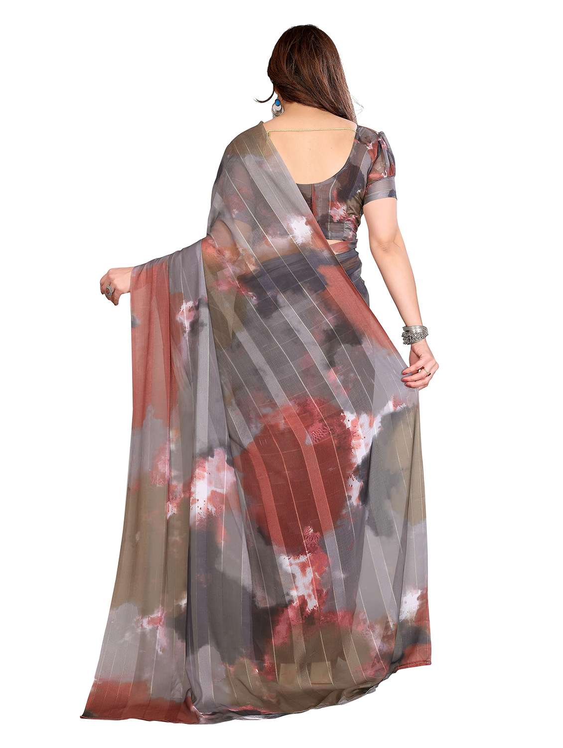 women printed casual wear saree with blouse - 22337234 -  Standard Image - 2