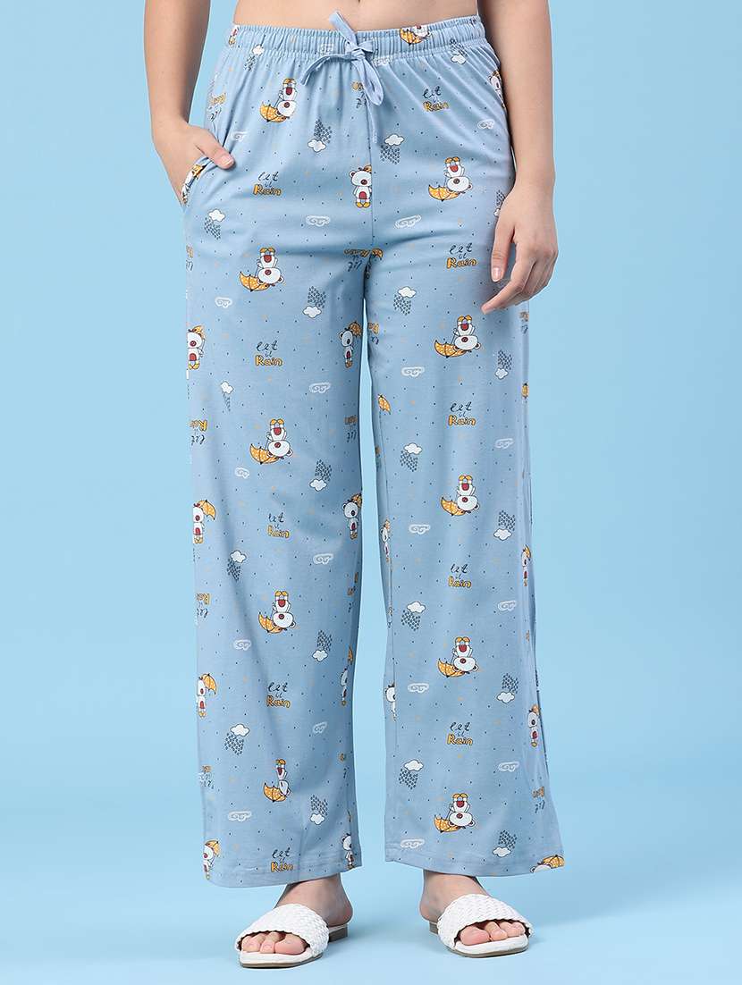 women printed mid rise pajama