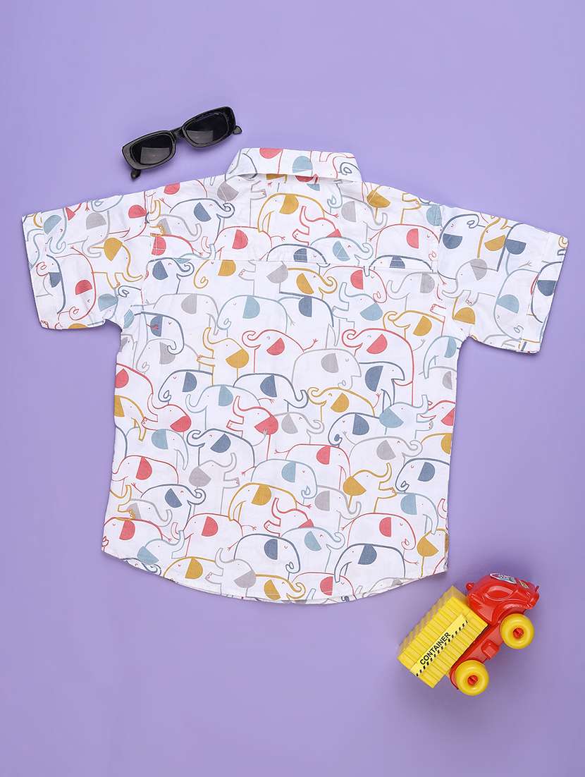 boys printed collared short sleeve shirt - 22337386 -  Standard Image - 2