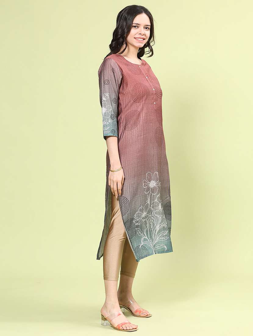 orange cotton straight kurta - 22337493 -  Standard Image - 2