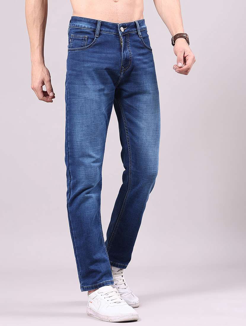 men washed mid rise full length slim fit jeans - 22337518 -  Standard Image - 2
