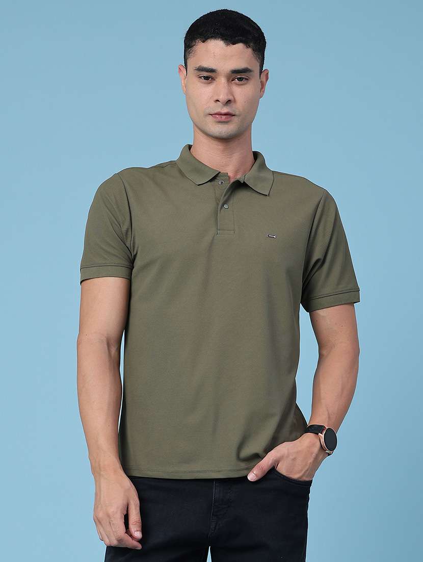 men solid short sleeve regular fit polo t-shirt - 22337560 -  Standard Image - 2