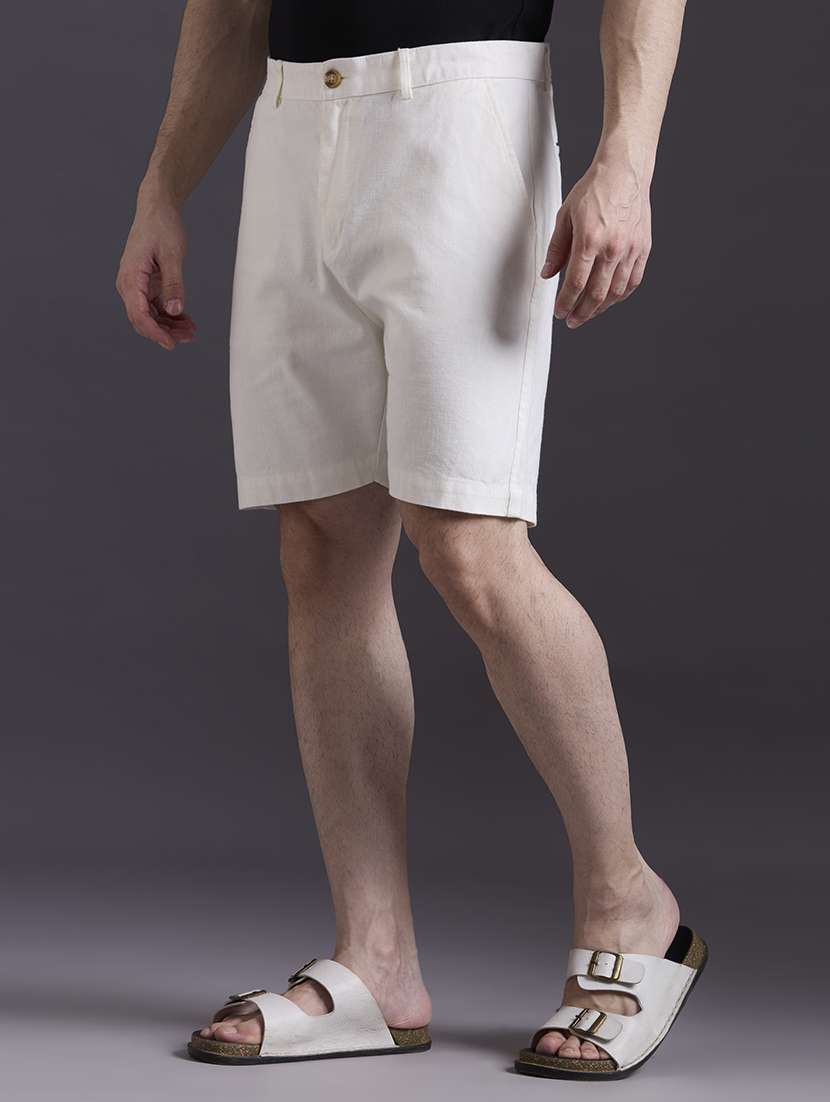 men solid mid rise regular fit shorts - 22337723 -  Standard Image - 2