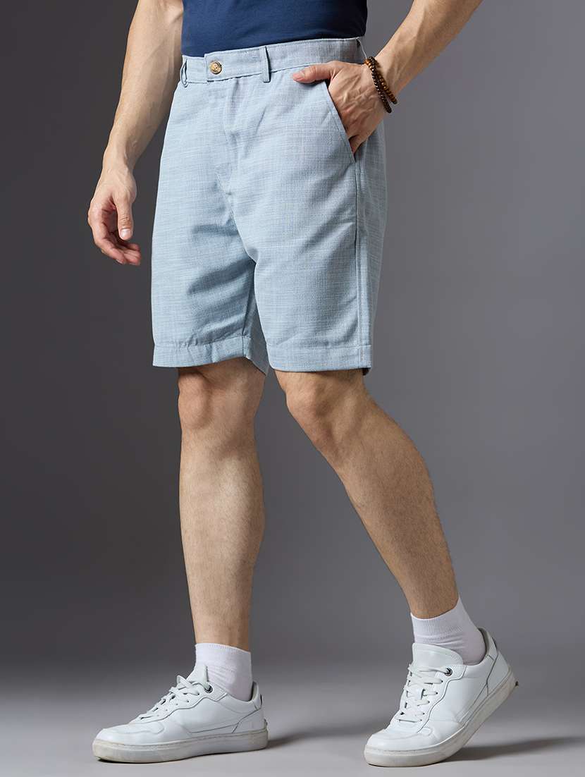 men solid mid rise regular fit shorts - 22337726 -  Standard Image - 2