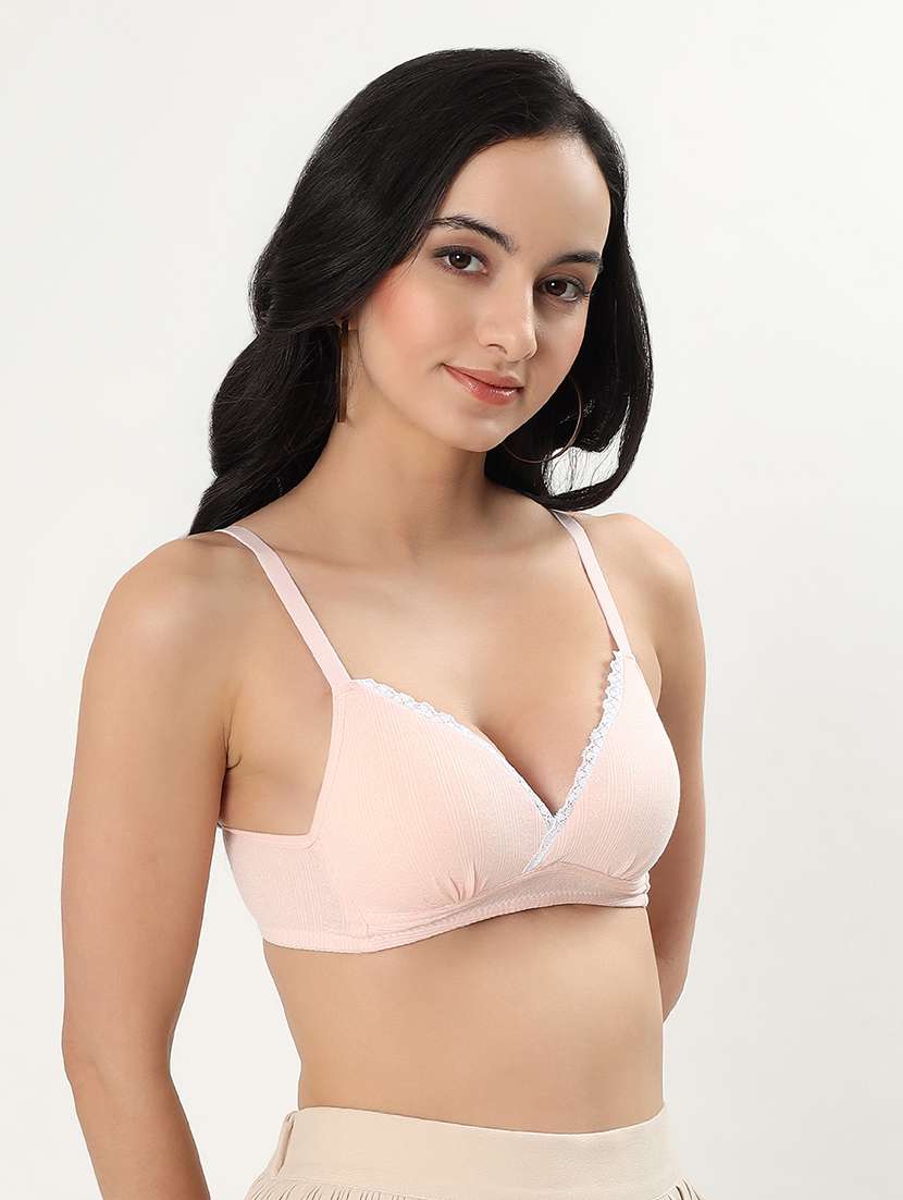 women solid lightly padded t-shirt bra - 22338093 -  Standard Image - 2