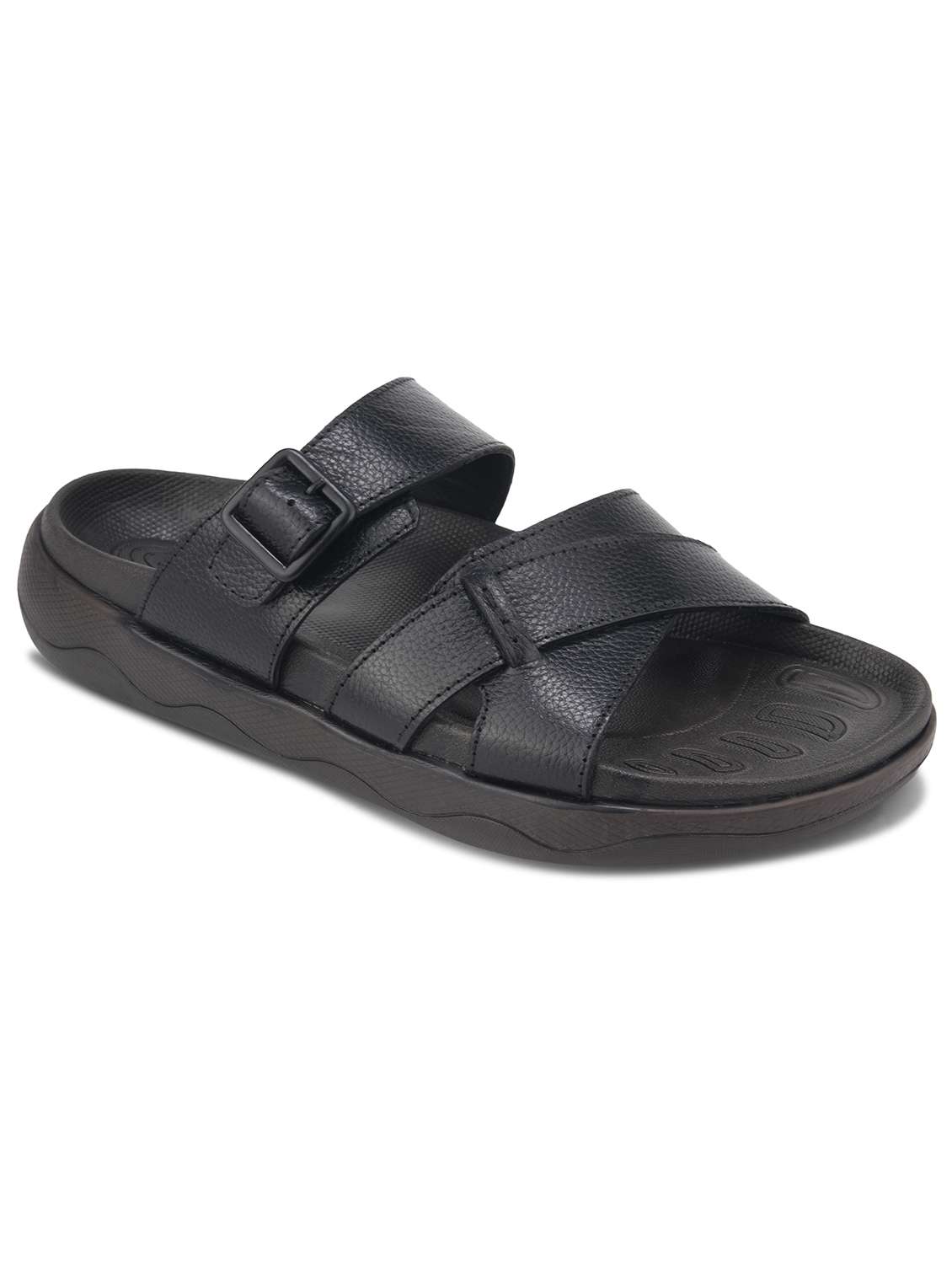 men black slip on sandal - 22338123 -  Standard Image - 2