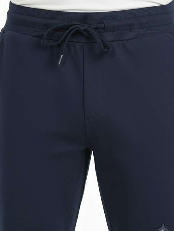 men solid mid rise full length track pant - 22338186 -  Standard Image - 2