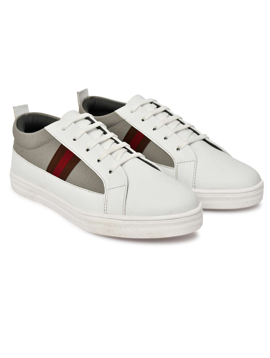 men white lace-up sneaker - 22338387 -  Standard Image - 2
