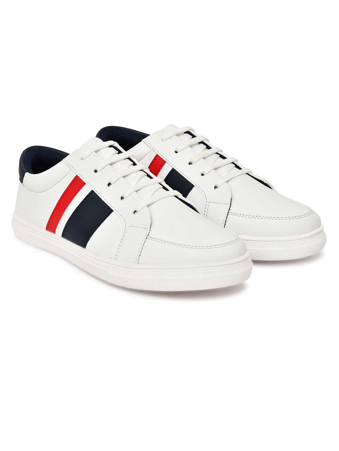 men white lace-up sneaker - 22338390 -  Standard Image - 2