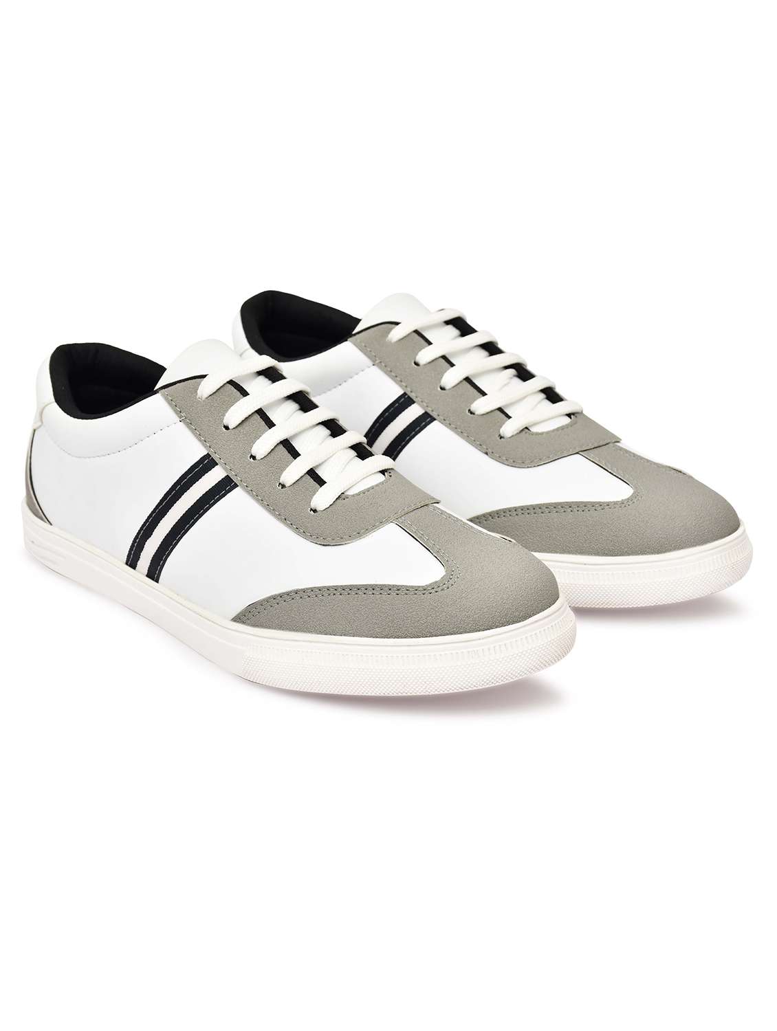 men white lace-up sneaker - 22338393 -  Standard Image - 2