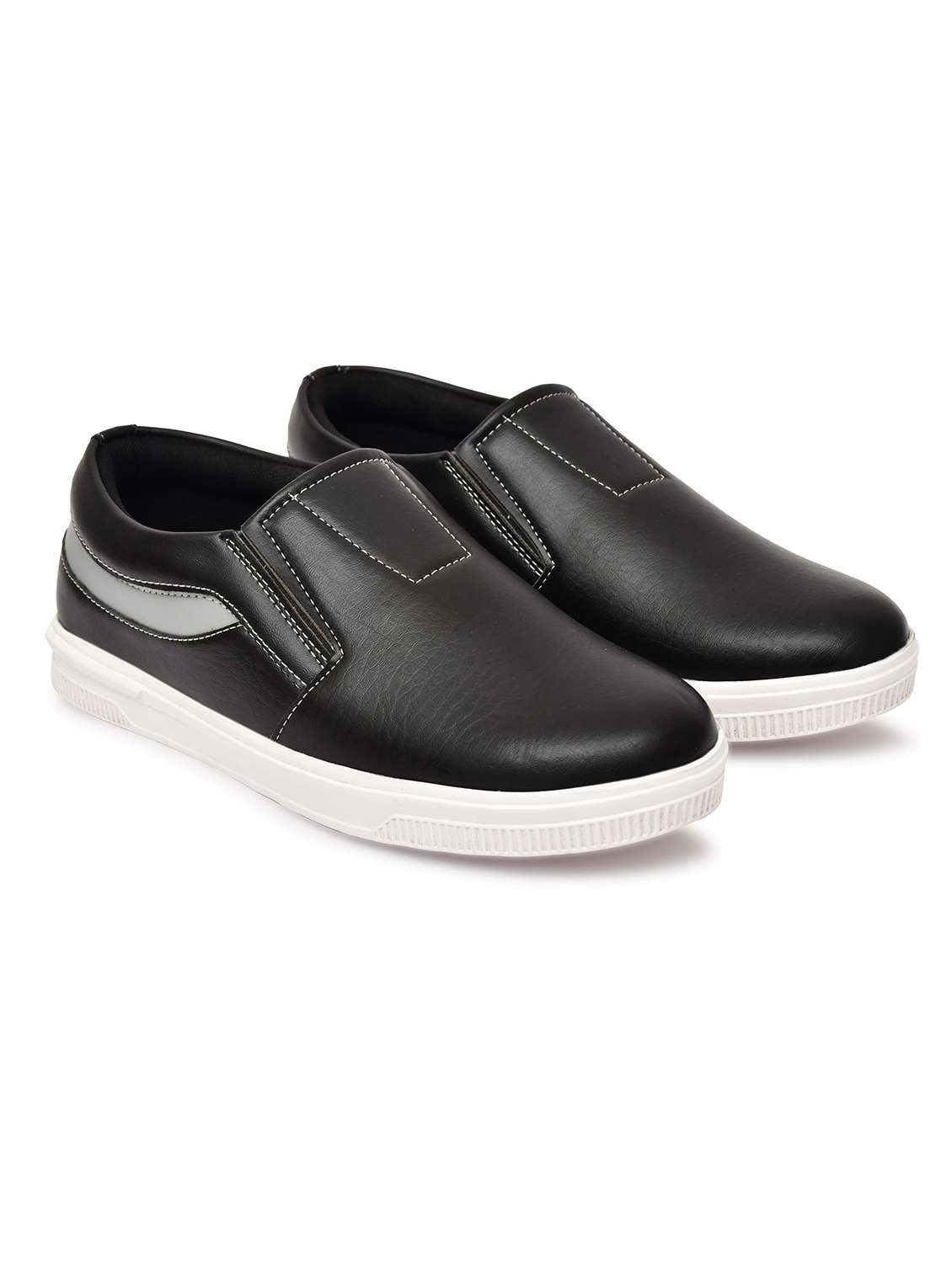 men black slip on casual shoe - 22338394 -  Standard Image - 2