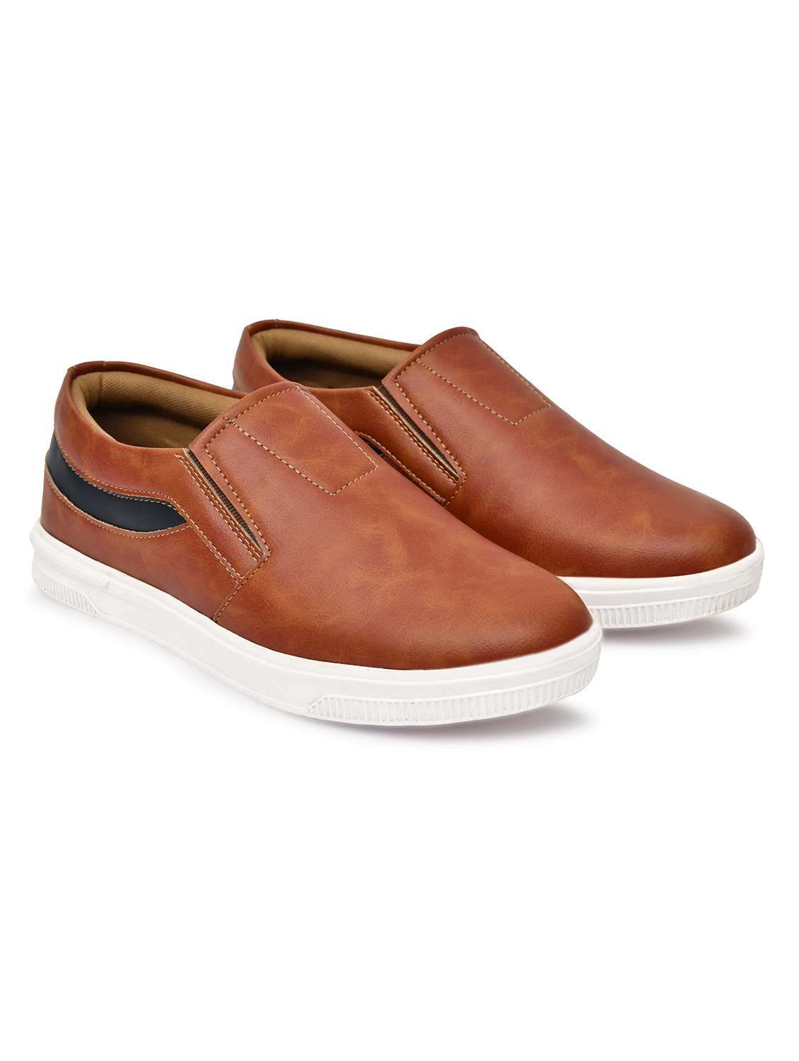 men brown slip on loafer - 22338396 -  Standard Image - 2