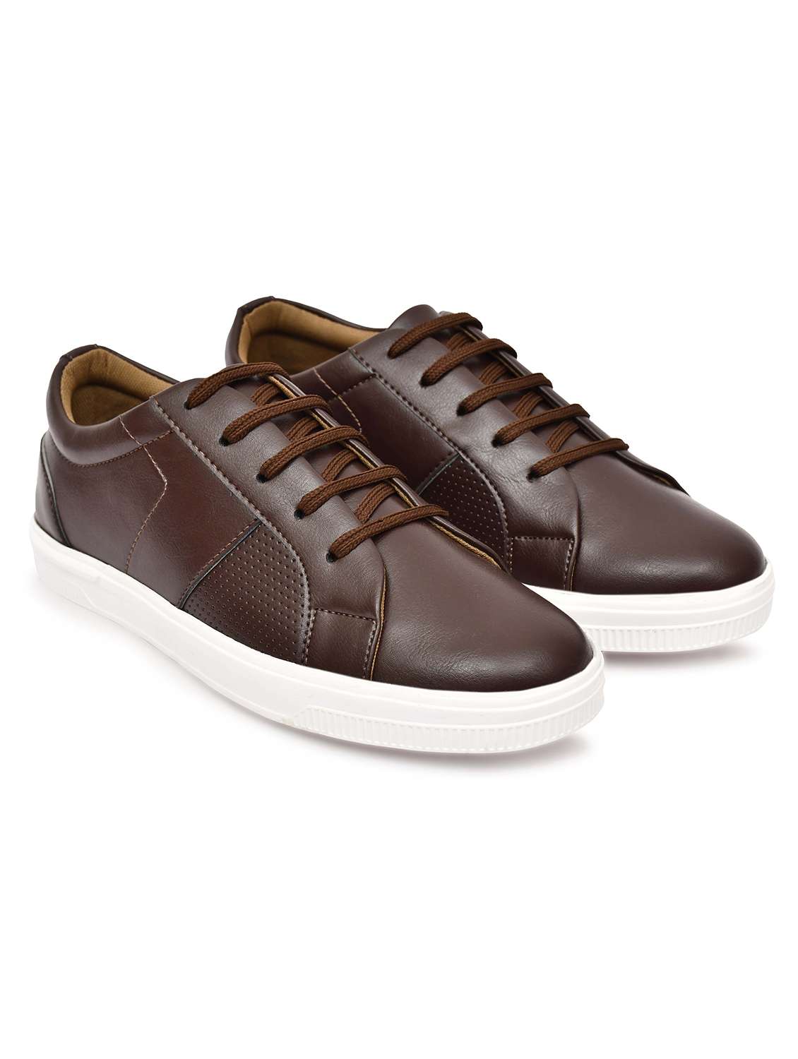men brown lace-up sneaker - 22338398 -  Standard Image - 2