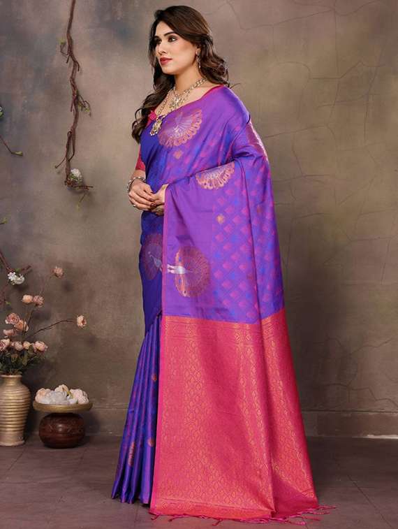 women self design banarasi saree with blouse - 22338418 -  Standard Image - 2