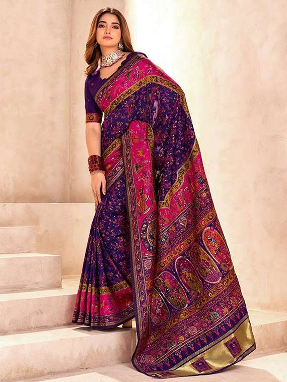 women printed casual wear saree with blouse - 22338425 -  Standard Image - 2